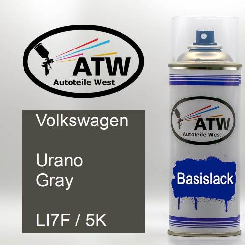 Volkswagen, Urano Gray, LI7F / 5K: 400ml Sprühdose, von ATW Autoteile West.